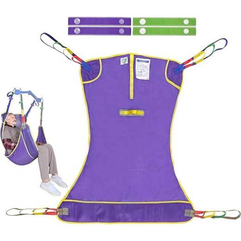 Universali pacientų saugos juosta, Netz-Transferschlinge für Dusche, didžioji bariatrinė saugos juosta, skirta suaugusiems žmonėms ir moterims su negalia, 227 kg Tragkraft (Mila)