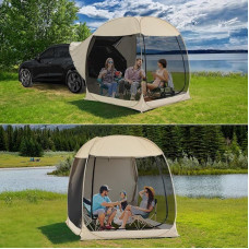 Alvantor Pop Up Privacy Shelter, 4 in 1 Outdoor Camping Tent 7ft x 7ft with Mosquito Net, SUV Tent with Carry Bag, Instant UV Resistant Sun Protection for Garden, Patio, Backyard