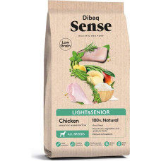 Dibaq Sense Low Grain Light & Senior (Chicken) 12 kg, baltas, standartinis