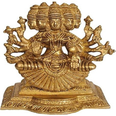 Purpledip žalvario stabas Gayatri Mata Savitri induistų deivė Vedų Motina Graži reta statula (10842)