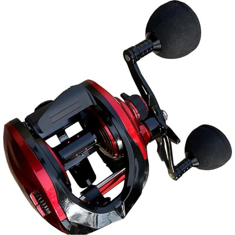 Karpfenrolle Angelrollen Angeln 8+1 BB 6,4:1 Magnetbremse Wolfsbarsch 15Kg Professionelle Angelrollen Baitcast Rollen Big Game Baitcasting Jigging