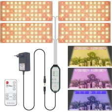 Plant Lamp LED Full Spectrum (3 Modes), Grow Lamp 10-Level Dimmable Plant Grow Light, 4/8/12H Timer Grow Lamp, 304 LEDs Under Cabinet UV Lamp Plants
