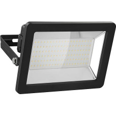 goobay 53876 LED lauko prožektorius 100 W / Lauko prožektorius IP65 / Neutrali balta šviesa 8500 lm / LED prožektorius sieninis / IP65 sodo prožektorius / Juodas
