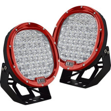 AUXTINGS 23 cm 96W rot Spot Rund LED Arbeitsleuchte Bar Off road Lights Nebel Fahren Dach Bar Bumper für Off Road SUV Boot Lampe (rot)