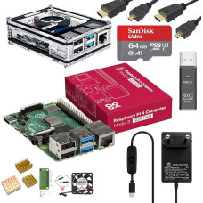 Raspberry Pi 4 Model B Ultimate Starter Kit - 64GB Edition / Raspberry Pi 4B (4GB RAM) / Iš anksto įdiegta Raspberry Pi OS