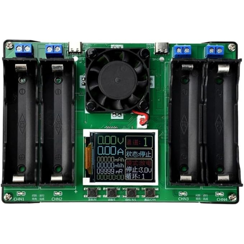 4-K-Lithium-Batterie-Kapazität und interner Widerstandsmesser mit aktivem Kühlsystem und Unterstützung für bis zu neun Lade-Entladezyklen