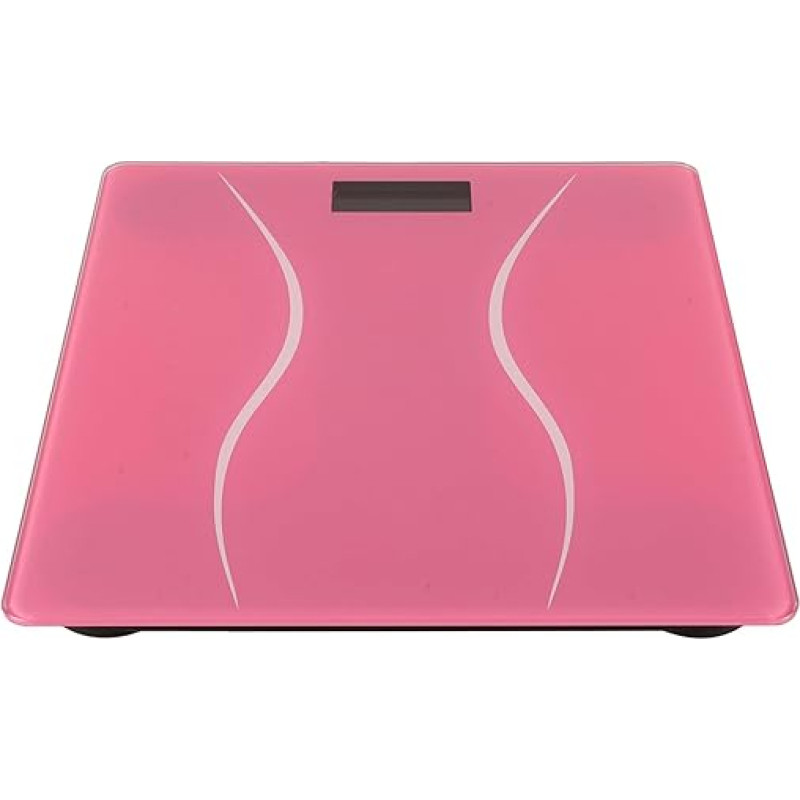 DOITOOL Skaitmeninės kūno svarstyklės su baterija vonios kambariui Įkraunamos elektroninės svorio svarstyklės su tiksliais matavimais ir moderniu stiklo dizainu šeimai ir namams