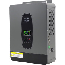 DATOUBOSS 3000 W grynos sinusoidės bangos hibridinis keitiklis nuo 24 V nuolatinės iki 230 V kintamosios srovės su 80 A MPPT saulės energijos įkrovos valdikliu švino rūgšties ir ličio akumuliatoriams