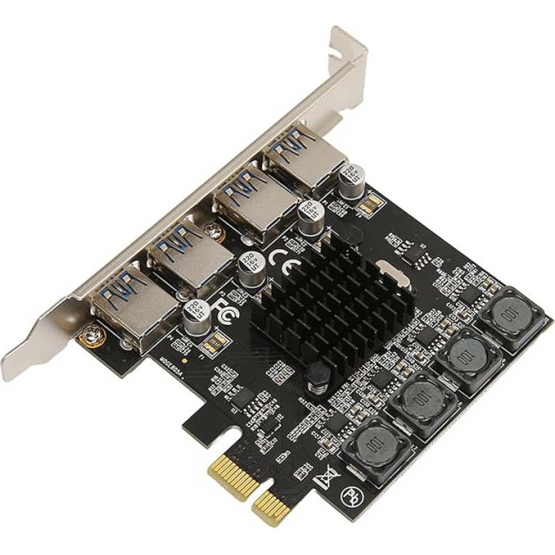 PCIE-USB išplėtimo kortelė, 4 USB 3.0 prievadai, 5 Gb/s didelės spartos 
