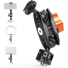 K&F CONCEPT MS27 Magic Arm with Cold Shoe and 1/4 Inch Screw, Mini Magic Arm with Two 360° Rotating Ball Heads