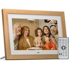 Digital Photo Frame, 10 Inches, BWJBSW Digital Photo Frame with Remote Control, HD Display Photo and Video, Support 32GB SD Card, USB, Automatic Rotation, Auto On/Off, Removable
