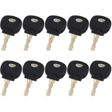 Für 10 Stück Baumaschinen Schlüssel 14603, 14607 für Bobcat und für Bomag Ausrüstung, Edelstahl Zündgerät Ersatz mit hoher