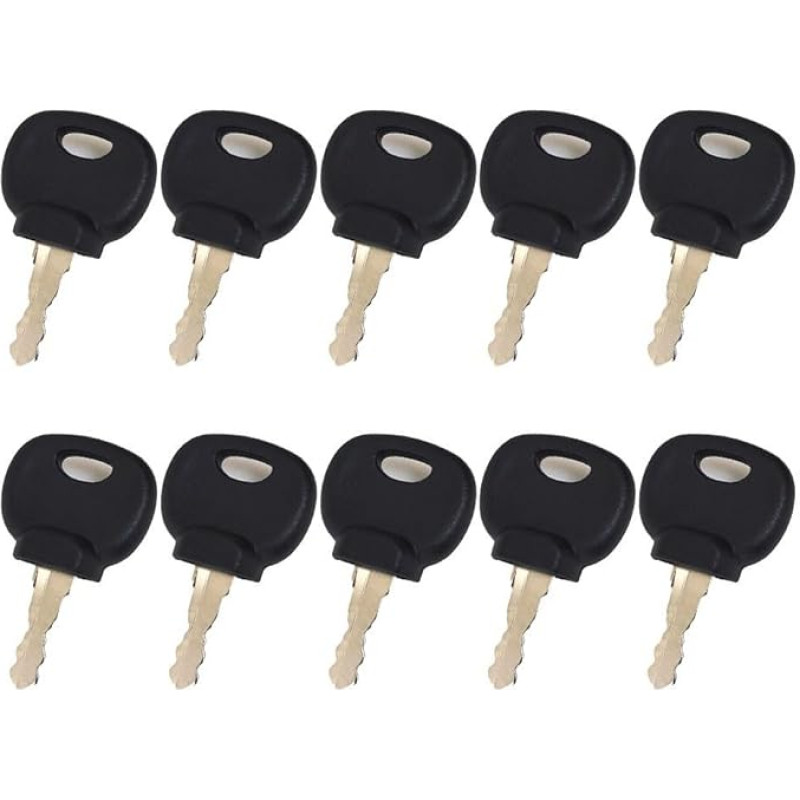 Für 10 Stück Baumaschinen Schlüssel 14603, 14607 für Bobcat und für Bomag Ausrüstung, Edelstahl Zündgerät Ersatz mit hoher