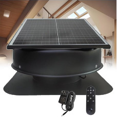 42-W-Solar-Dachbodenventilator | Solar-Dachventilator,Fünfflügelventilator Aus Aluminiumlegierung, Geräuscharm,Wetterfest Und Korrosionsbeständig, Geeignet Haus SolarAtticFanw/Remote