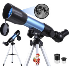 Astronomijos teleskopas vaikams ir suaugusiesiems, 360/50 mm HD refraktoriaus teleskopas, nešiojamas teleskopas pradedantiesiems, idealiai tinka dangaus ir kraštovaizdžio stebėjimui, šventinė dovana vaikams