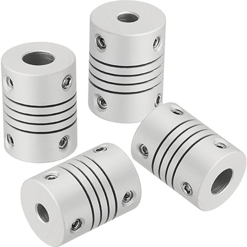 išteklių žemėlapis Lankstūs kupplungai, 4 mm bis 6,35 mm, Gelenkverbinder aus Aluminiumlegierung, lanksčios Wellenkupplungen, Motorkupplung für 3D-Drucker, CNC-Maschine, Motorführung, DIY-Encoder D15 x L 20