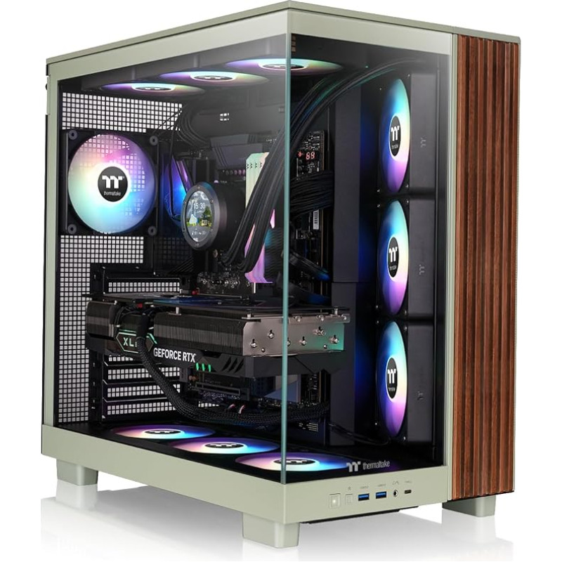 Thermaltake View 380 XL WS ARGB Mid Tower korpusas Matcha Green