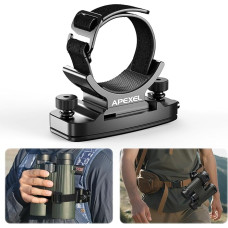 APEXEL universalus žiūronų kuprinės adapteris - 38 mm greito atleidimo plokštelė ir 1/4 colio sriegio jungtis, teleskopinio laikiklio adapteris, monokulinio teleskopo kuprinės spaustukas, tinka kuprinės diržams / diržui