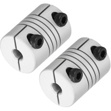 išteklių žemėlapis Flexible Wellenkupplung, 4 bis 4 mm, 20 mm Länge, 15 Durchmesser, Klemmwellenkupplung, Aluminiumlegierung, Gelenkverbinder, Schrittmotor-Kupplung für 3D-Drucker, CNC-Maschinen
