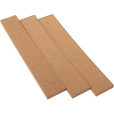 jojofuny 3 Rahmenlose Korkleisten mit Kleberückseite 30cm X 5cm X 10mm Selbstklebende Kork Pinnwandleisten für Büro Wandorganisation Wiederverwendbare Korkstreifen mit Natürlicher Textur