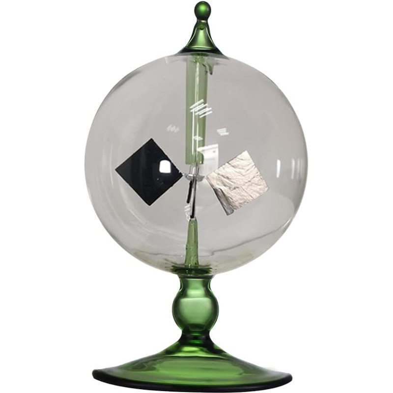 Žalioji saulės energija Radiometras Crookes Energy Schatten Windmühle Geschenk Home Schreibtisch Dekoration Spinnhöfen Glasgrün Glas