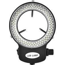 Ejoyous LED Ring Light Microscope, Camera Ring Lamp Microscope Adjustable 144 LED Ring Light Illuminator Light Source for Stereo Microscope Jewellery Repair Lamp (Black)