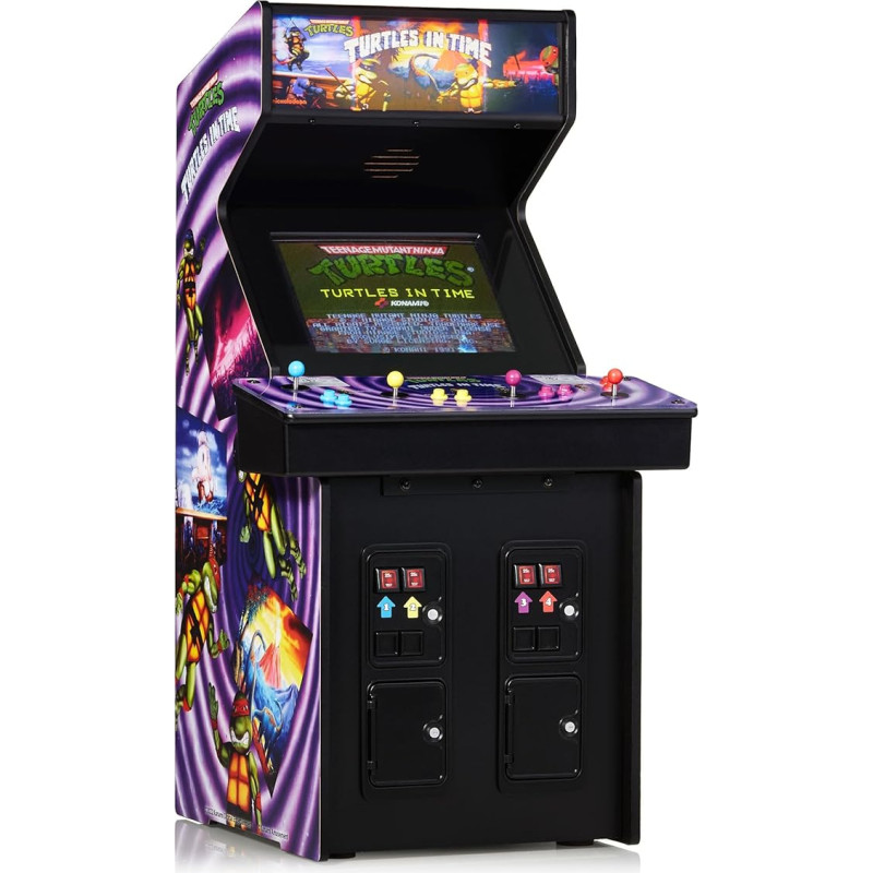 Quarter Arcades Offizieller TMNT Turtles In Time 1/4 Mini-Arcadeschrank von Numskull - Spielbare Replik Retro-Arcade-Spielmaschine - Micro Retro Konsole