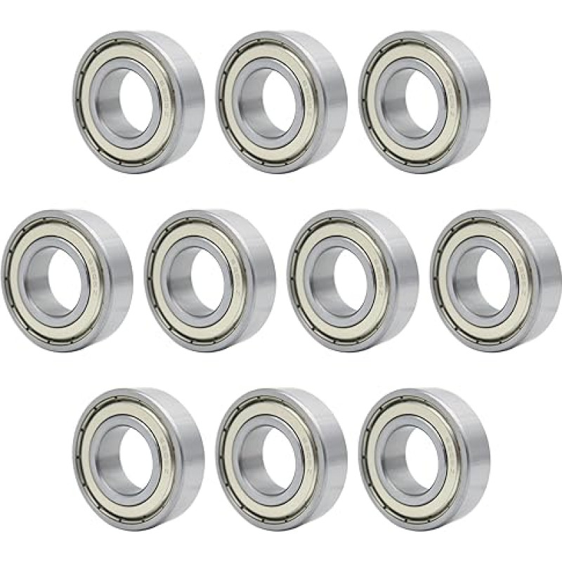 MACHSWON Kugellager-Eisenabdeckung, 6205ZZ Kugellager, Premium-Rillenkugellager, 25 mm x 52 mm x 15 mm, 10 Stück