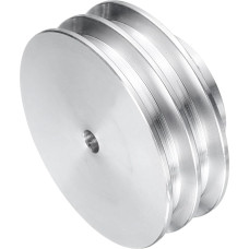 QUARKZMAN V-type pulley 5 mm bore 60 mm outer diameter double groove aluminium alloy for motor shaft drill 6 mm (1/4 inch) PU shaped tape