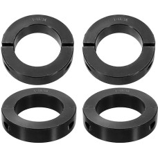 QUARKZMAN Pack of 4 Double Split Wave Collar for 1-15/16 Inch Shaft Two-piece Clamping Collar 3 Inch Outer Diameter 11/16 Inch Width Black Oxidised Steel Safety Collar Clamp Style