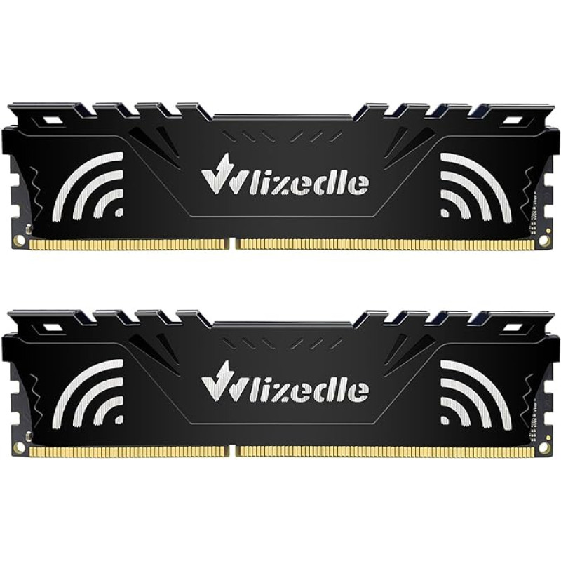 DDR3 darbalaukio atmintis RAM 16GB rinkinys (2x8GB) 1600MHz CL11 UDIMM, PC atmintis PC3-12800 240-Pin 1.5V Non-ECC 2Rx8 kompiuterio atminties atnaujinimas kompiuteriams, juoda