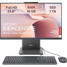 Lenovo IdeaCentre All-In-One PC | 23,8 colių Full HD ekranas | AMD Ryzen 5 220 | 16GB RAM | 1TB SSD | AMD Radeonn Graphics | Win11 | Komplekte USB pelė Klaviatūra | Luna Grey | 3 mėnesių Premium priežiūra