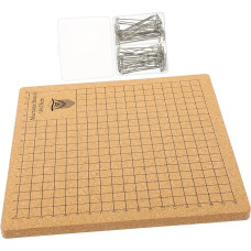 Housoutil Geflochtene Korkplatte Mit Raster Inklusive T-stecknadeln Geeignet Für Makramee Armbänder Und Bastelprojekte Tragbar Und Robust