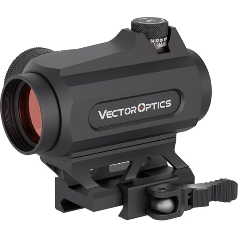 Vector Optics SCRD-72 Maverick-II 1x25 Genii Motion Sensor Red Dot Visor skirtas sportui, airsoftui ir medžioklei, pneumatiniam šautuvui, taikiklinis taikiklis, refleksinis taikiklis, raudonasis taškas taiklumui nustatyti