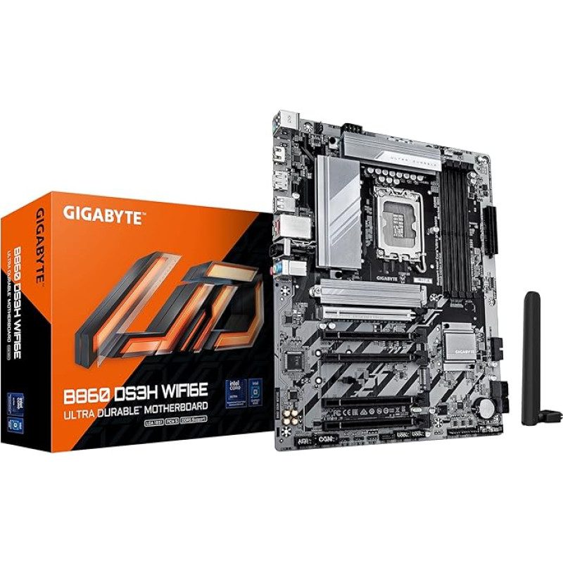 GIGABYTE B860 DS3H WIFI6E pagrindinė plokštė - 