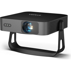 Mini projektorius Automatinio fokusavimo/trapezoidinės korekcijos projektorius 1080P Full HD 500ANSI WiFi6 Bluetooth 4K palaikymas, VOPLLS projektorius Mažas 50 % priartinimas 360° pasukamas namų kino projektorius mobiliajam telefonui