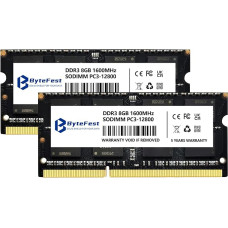 DDR3 RAM 16GB (2x8GB) 1600MHz SODIMM CL11 1.35V 204 Pin Gaming Memory for Laptop