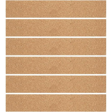 Selbstklebende Korkstreifen 6 Stück 30x5cm Naturkork Pinnwandstreifen für Büro Zuhause Nachrichtenwand Memoboard Wanddeko