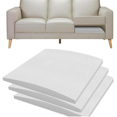 Sofa-Stützbretter, 50 x 50 cm, hochdichtes Schaumstoffkissen, Reparatur-Pads für U-förmige Ecksofa, Bett, Matratze, Ersatz, Weiß, 3 Stück