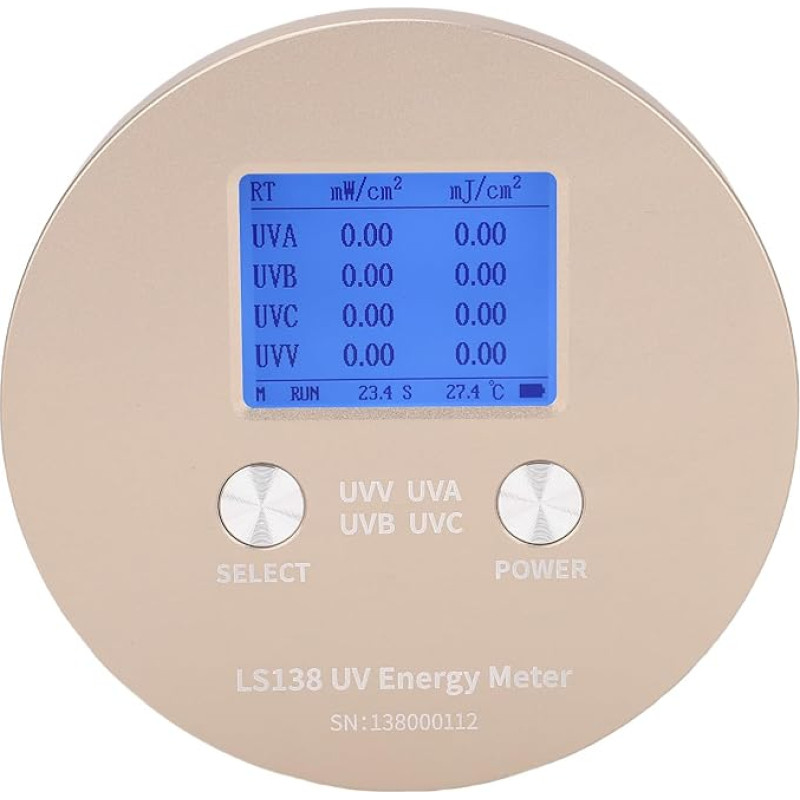 Marhynchus Ultraviolett-Energiemessgerät mit LCD-Display, Messung Zweier Wellenlängen und Hoher Temperaturbeständigkeit für UV-Härtungsprozesse