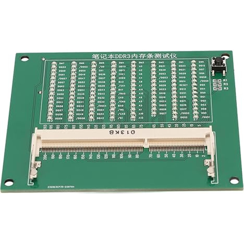 Nešiojamasis kompiuteris DDR3 -Speichertestkarte, tragiškas testas Schaltungstest -Tool mit 110 LED -Indikatoren für Fehlerdiagnose und Fehlerbehebung bei der Datenlinie