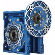 NMRV090 Schneckengetriebe-Drehzahlminderer 80B14 Flansch mit 19 mm Eingangswelle 35 mm Ausgangsbohrung Metallgetriebe