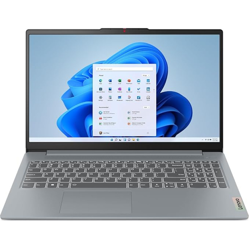 Lenovo IdeaPad Slim 3 15AMN8 (82XQ00L7MH); 15,6 colių FullHD; AMD Ryzen 3 7320U; 8 GB RAM; 256 GB SSD; 