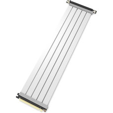 LINKUP - AVA PCIe 4.0 X16 Riser Cable - RTX 4000, RX 7900, XT Ready - Universal 90 Degree Female Connector, White (30 cm)