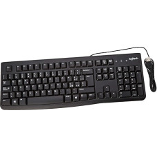 Logitech K120 Business Wired Keyboard for Windows and Linux, USB port, Silent Touch, rugged, splash-proof, keyboard stand, Italian QWERTY layout