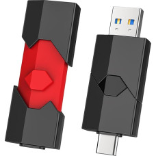 Vansuny USB C Stick 64GB 3.0, Pack of 2 Dual USB Stick 64GB USB A + USB C Stick, Type C OTG for iPhone 15/Smartphone/Tablet Mac/Computer