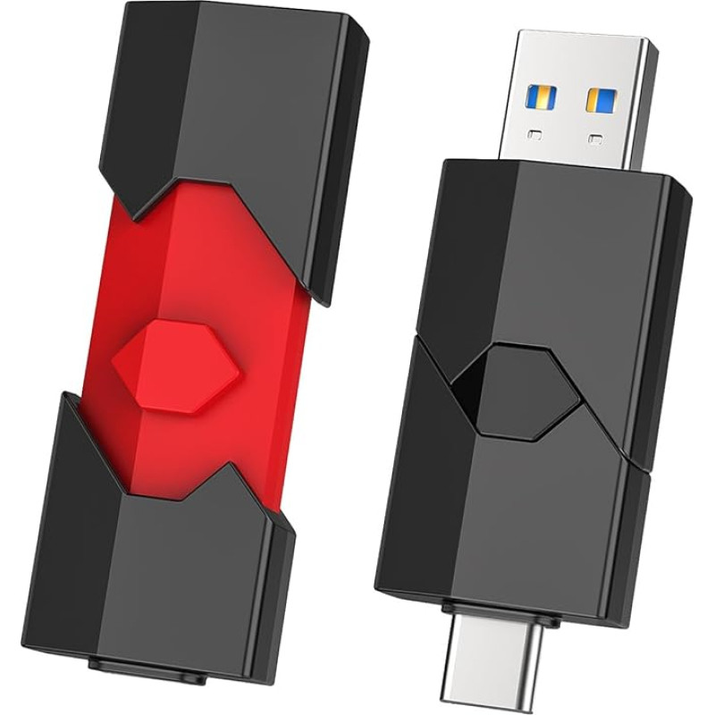 Vansuny USB C atmintinė 64GB 3.0, 2 dvigubos USB atmintinės 64GB USB A + USB C atmintinės, C tipo OTG, skirtos 
