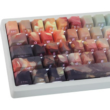 PBT Keycaps 133 Keys Monnai Rose Keycaps, Double Shot Shine Through Side Printed Keycap, Cherry Profile Dye Sublimation Keycap for Cherry MX Switch ANSI & ISO Layout Mechanical Keyboards