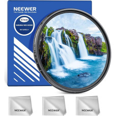 NEEWER 67 mm kintamas ND filtras ND2-400 (1-9 žingsniai) su 3 x valymo šluostėmis, reguliuojamas, pasukamas pilkas fotoaparato objektyvo filtras su daugiasluoksniu dengtu optiniu stiklu ekspozicijos kompensavimui