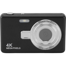 Skaitmeninis fotoaparatas 12MP 1080P 16X priartinimas Automatinio fokusavimo kišeninis fotoaparatas, skirtas studentams, tinklaraštininkams (juodas)